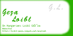 geza loibl business card